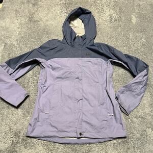 REI Peak 2.5L Waterproof Jacket Womens Medium Full Zip Hooded Rain Purple